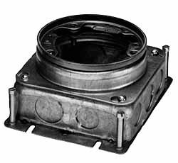 Electrical Floor Box: Iron, Round, 4.84